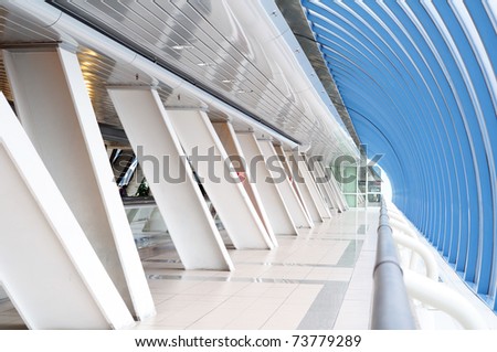 long corridor in airport