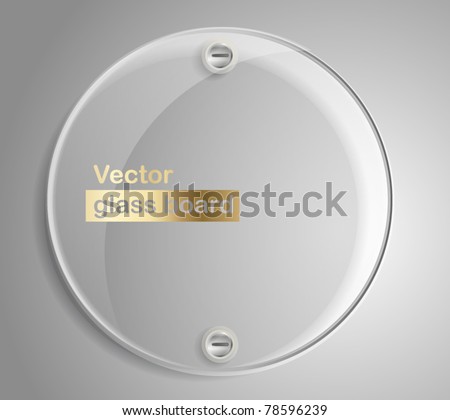 Circle advertising glass board Place your text Circle advertising glass board Place your text