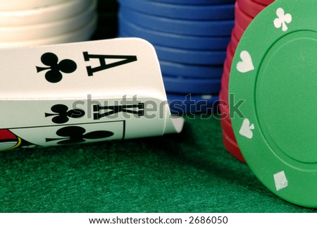 Ace-King of clubs poker hand
