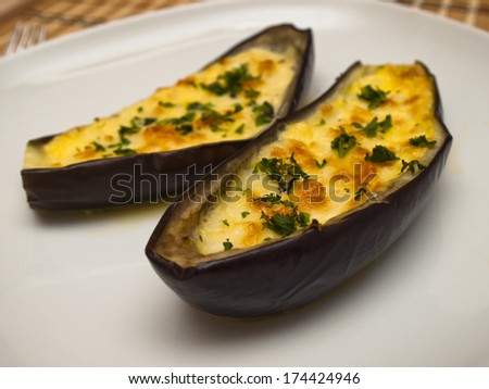 Eggplant stuffed with cheese