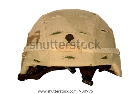 اكبر و اوثق موسوعة للجيش العراقي على الانترنت Stock-photo-real-u-s-army-helmet-and-chin-strap-this-one-served-in-iraq-focus-rank-emblem-specialist-930995