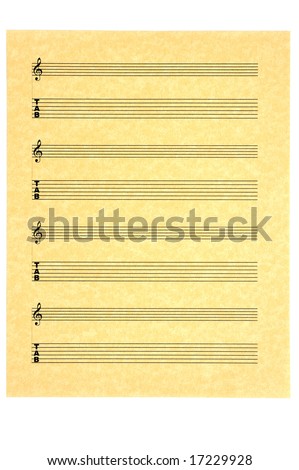 guitar tabs sheets. Sheet for guitar (tabs)