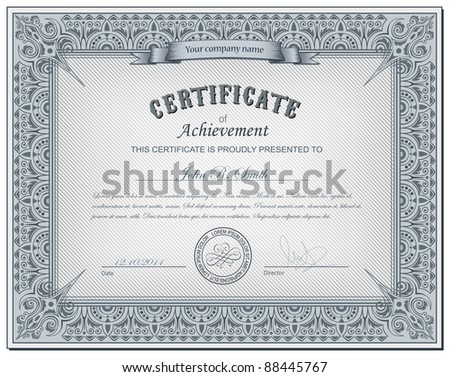Vector illustration of detailed cerificate Vector illustration of detailed cerificate