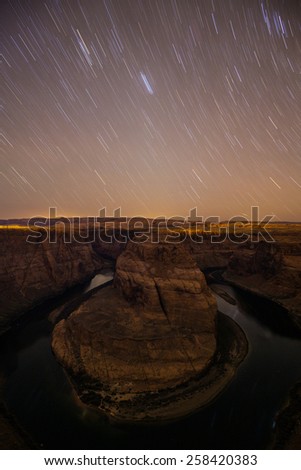 Stars over Horseshoe Bend in Arizona