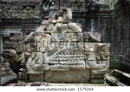 Apsara and Hindu Gods Carvings