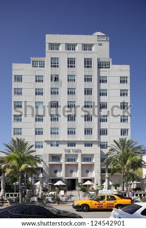 MIAMI - JANUARY 12: The Tides Hotel, Built in 1936, is rich with Art Deco influences, creating a nostalgic environment for King & Groves unique brand of luxury January 12, 2013 in Miami, Florida.