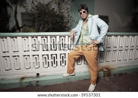Man in vintage clothing