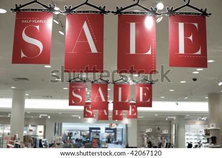 Department store sale banners