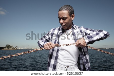 Teenager breaking the chains
