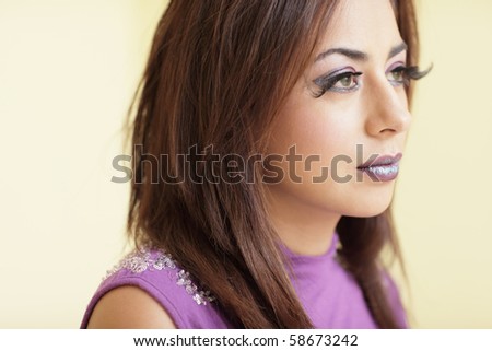 Beautiful model with long lashes