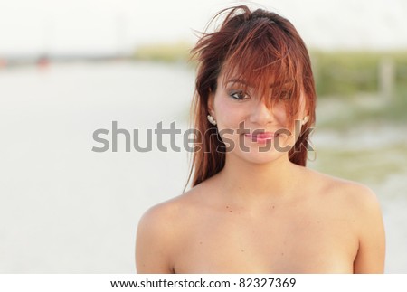 Woman with messy hair