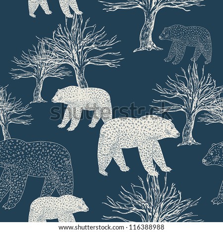 Abstract blue fantasy background night forest theme Christmas and New Year festive wallpaper fashion seamless pattern for design Abstract blue fantasy background night forest theme Christmas and New Year festive wallpaper fashion seamless pattern for design