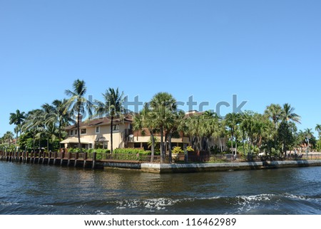 Expensive waterfront real estate in Fort Lauderdale, Florida