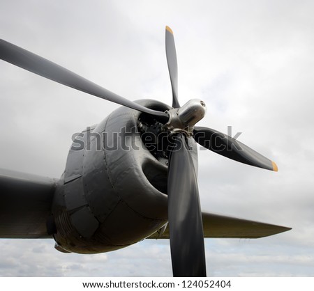 Giant propeller from World War II era bomber