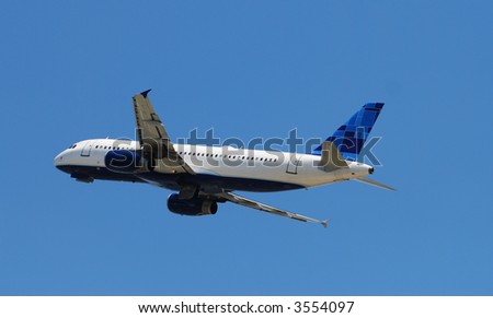 Passenger jet departing