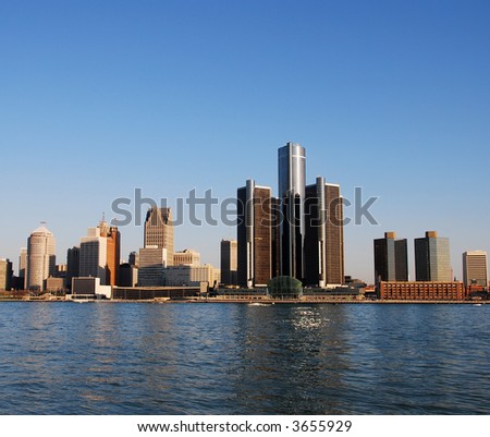 City skyline of Detroit