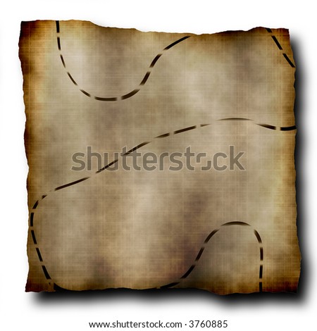 Parchment paper with burnt edges