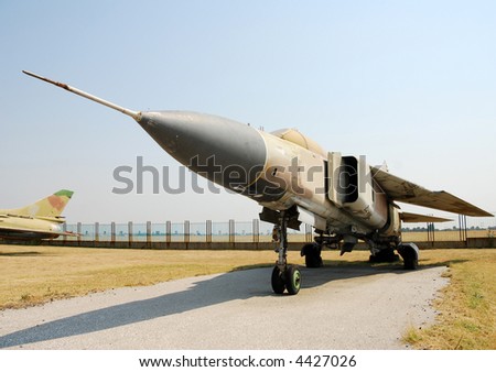 Cold war era jet fighter