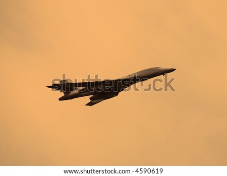 Modern military jet in flight