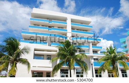 art deco buildings in miami. stock photo : Miami Beach art