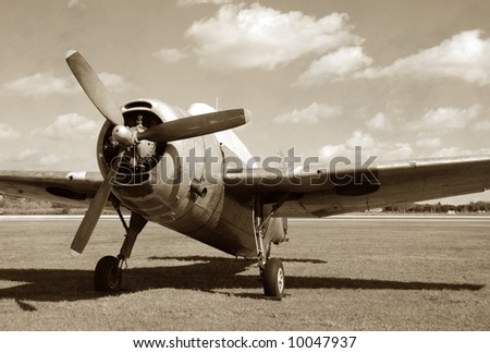 Vintage fighter airplane