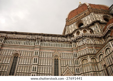 Renaissance architecture in the center of Florence, Italy
