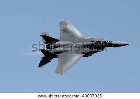 US Air Force jetfighter moving at high speed