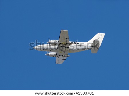 stock photo : Light propeller airplane for regional charter flights