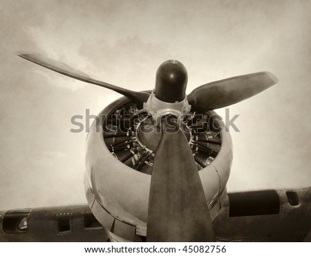 Giant propeller from World War II bomber
