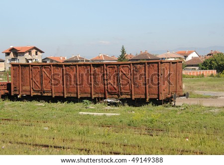 Abandoned rail can on a Bulgarian railroad