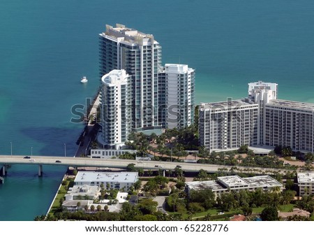 Luxurious waterfront real estate in Miami beach, Florida