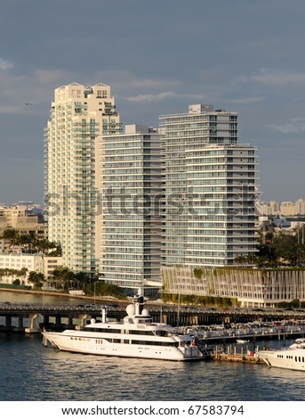 Luxury ocean front apartment units in Miami Beach, Florida
