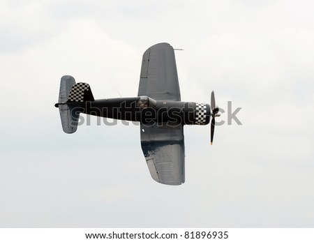 World War II era carrier based propeller fighter