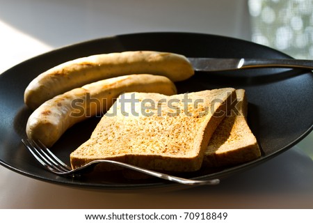 close up american breakfast