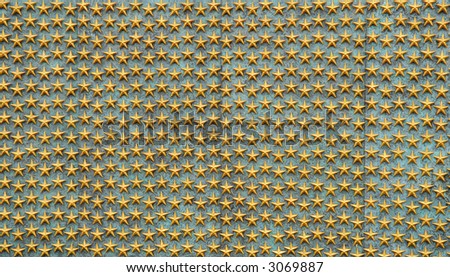 Gold stars background from the world war II monument in washington, dc