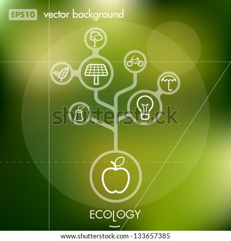 Eco and Environment Creative Icon Background Concept Eco and Environment Creative Icon Background Concept