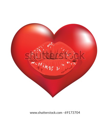 love heart kisses. love heart kisses. stock photo