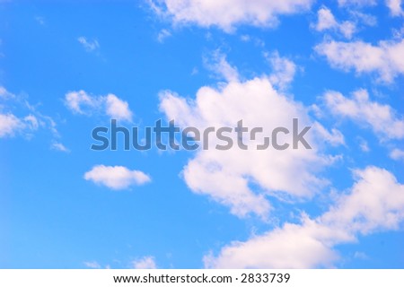 Blue sky with white clouds.. more like this look out   in my portfolio