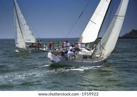 Competition in sailing sports. It is necessary to choose the wind which will result in a victory.