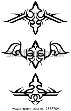 tribal tattoo patterns. stock vector : tribal tattoo