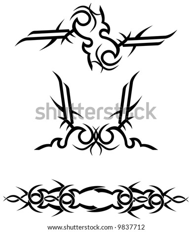 stock vector : tribal tattoo