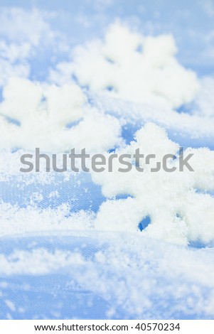 Christmas background / light blue / with snowflakes