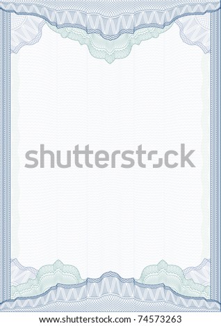 Classic Guilloche Border For Diploma Or Certificate With ...