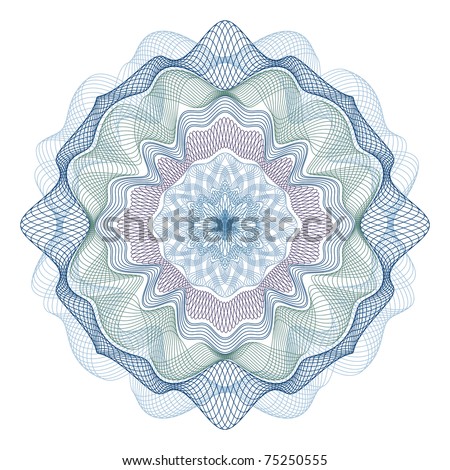 Guilloche elenent for certificate money design vector CMYK Guilloche elenent for certificate money design vector CMYK