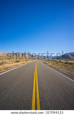 Portrait View of Highway Road