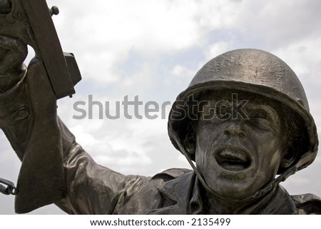 Statue of a World War II soldier.