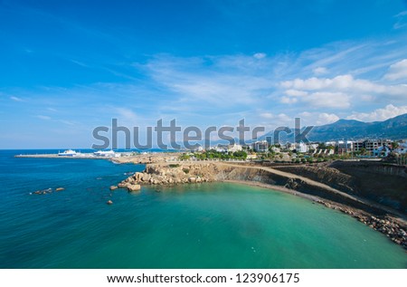 Seascape and city in background, Northern Cyprus, Kyrenia