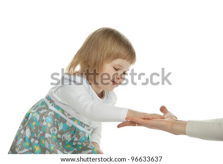 girl reaching out