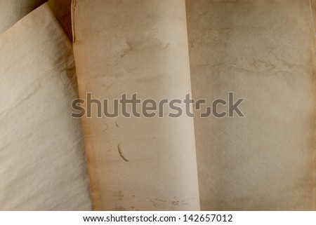 Old paper pages grunge background, Old Book, same de-focus part of pages