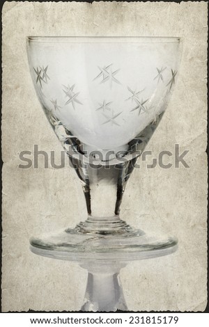 empty old glass . Old glass in grunge style Grunge Style More photos like this here ...